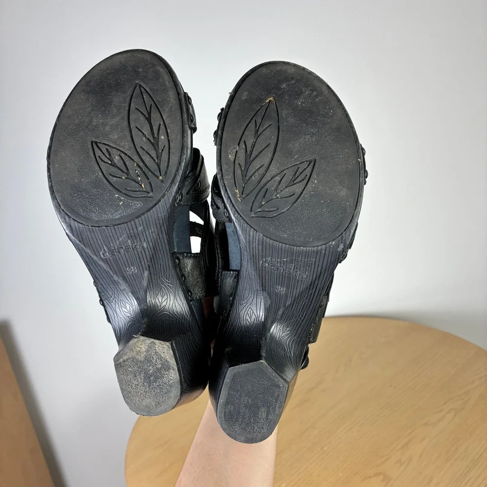 Dansko Nina Slingback Leather Heel Sandals Women's EU 38 US 7.5 Floral Summer - Picture 6 of 8
